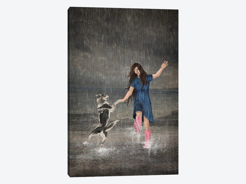 Amor Fati Or Dancing In The Rain by Paula Belle Flores 1-piece Canvas Print