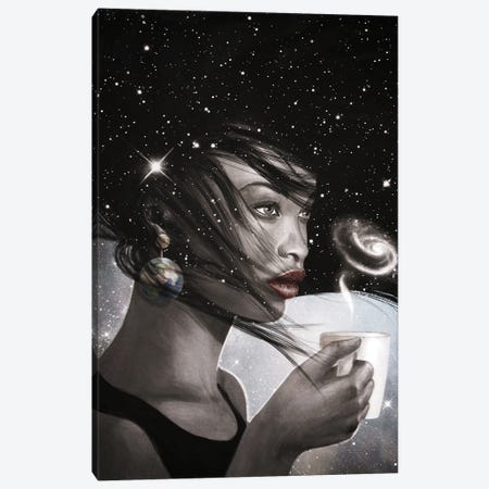 Cosmic Coffee Break Canvas Print #PBF105} by Paula Belle Flores Canvas Wall Art