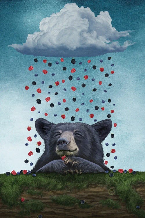 A Bear's Dream by Paula Belle Flores wall art