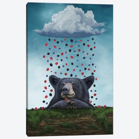 A Bear's Dream Canvas Print #PBF115} by Paula Belle Flores Art Print
