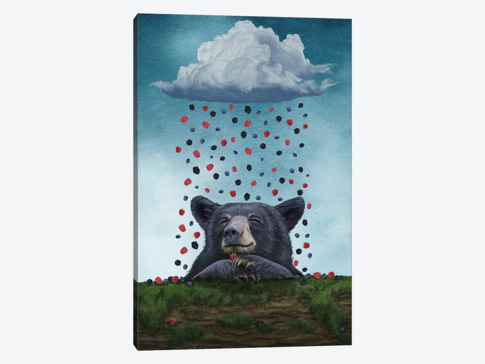 A Bear's Dream by Paula Belle Flores 1-piece Canvas Art Print