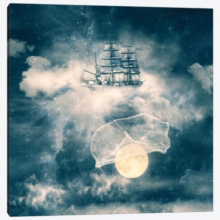 I Am Gonna Bring You The Moon Canvas Print #PBF12} by Paula Belle Flores Canvas Print