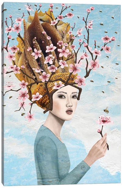 Beelady Canvas Art Print - Paula Belle Flores
