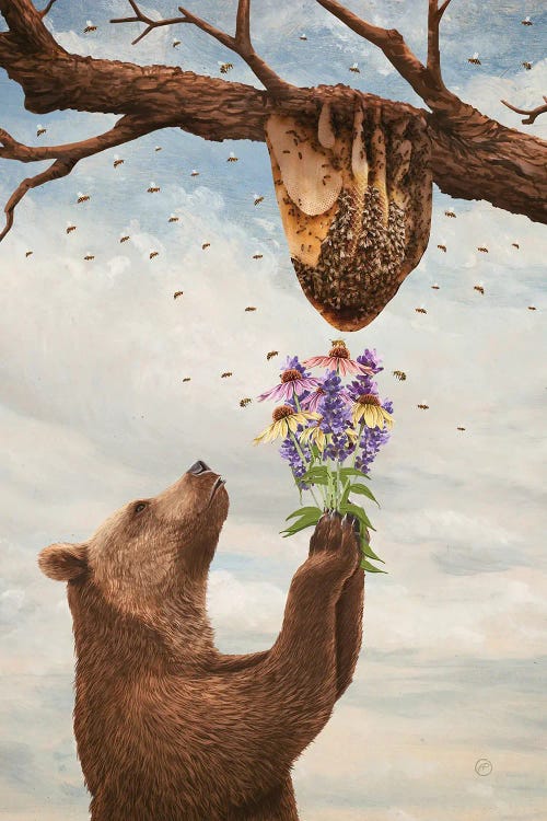 The Beelover by Paula Belle Flores wall art