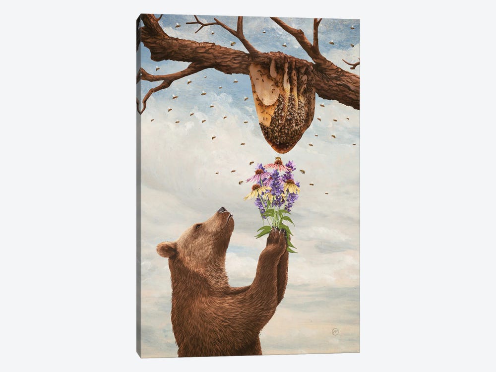 The Beelover by Paula Belle Flores 1-piece Canvas Print