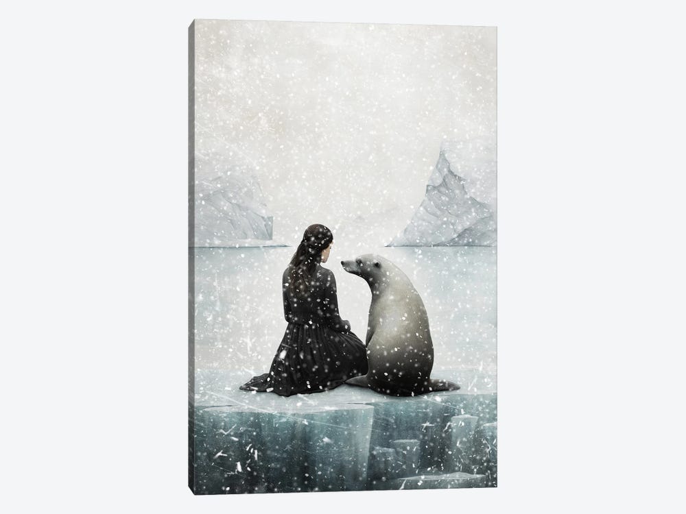 My Friend, The Seal by Paula Belle Flores 1-piece Canvas Print