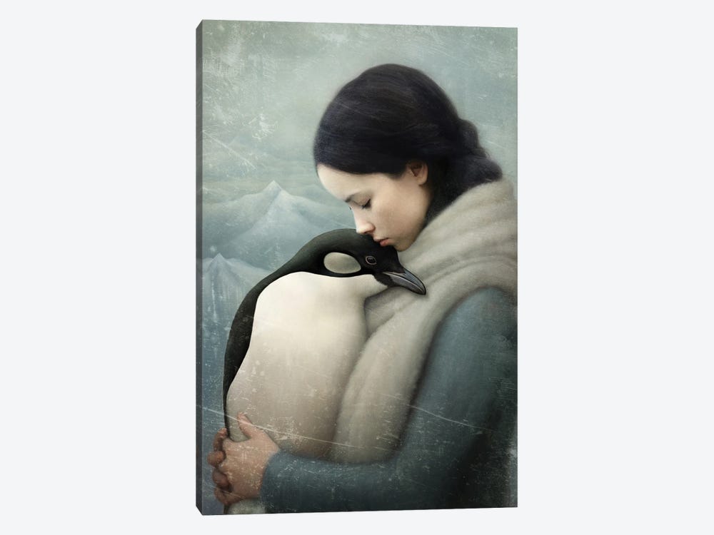 You Are Safe - Penguin Version by Paula Belle Flores 1-piece Art Print