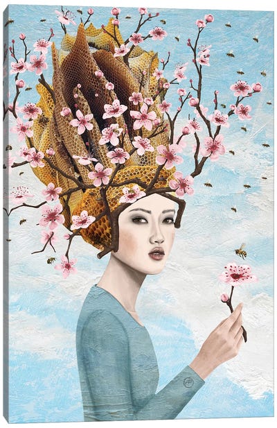 Bee Lady Canvas Art Print - Paula Belle Flores