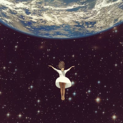 Letting Go I by Paula Belle Flores metal wall art