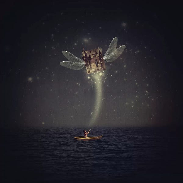 Kids Transportation Art: Letting Go II by Paula Belle Flores