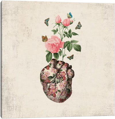 Love Makes My Heart Bloom Canvas Art Print - Paula Belle Flores