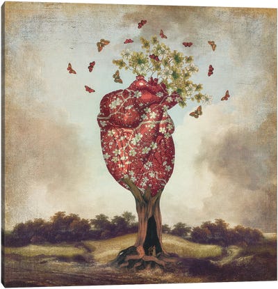 Love Tree Canvas Art Print - Paula Belle Flores