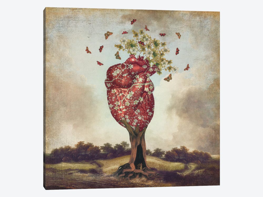 Love Tree by Paula Belle Flores 1-piece Canvas Art