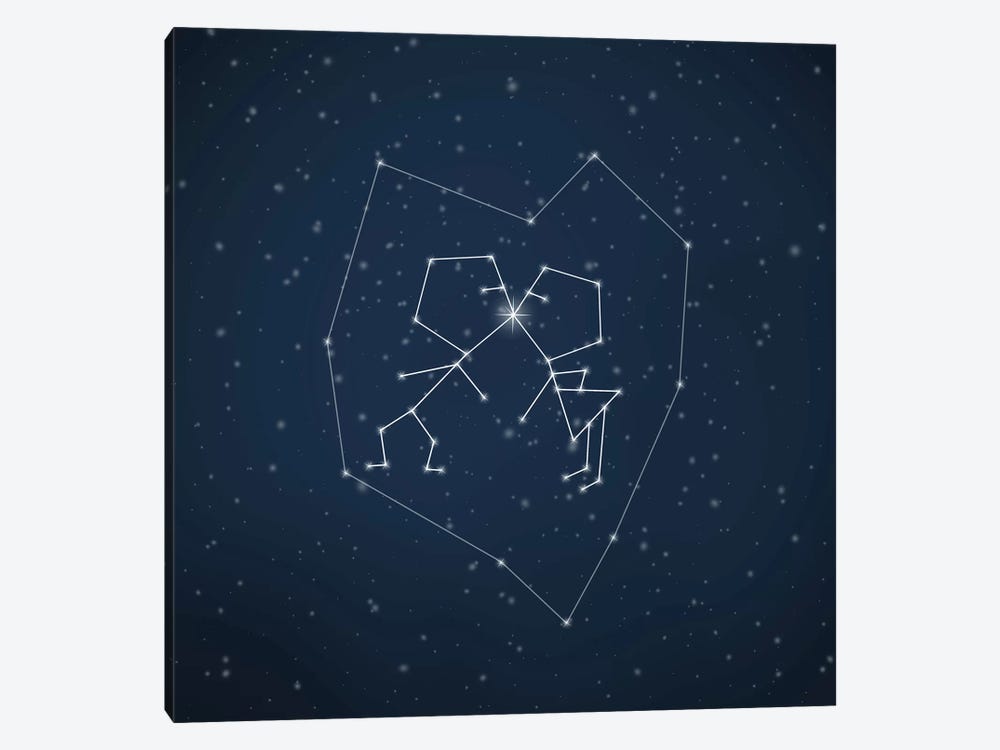 Love Written In The Stars by Paula Belle Flores 1-piece Canvas Wall Art