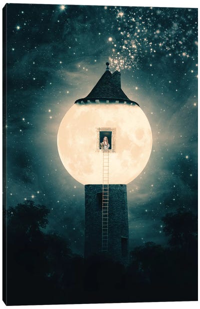 Moon Tower Canvas Art Print - Paula Belle Flores