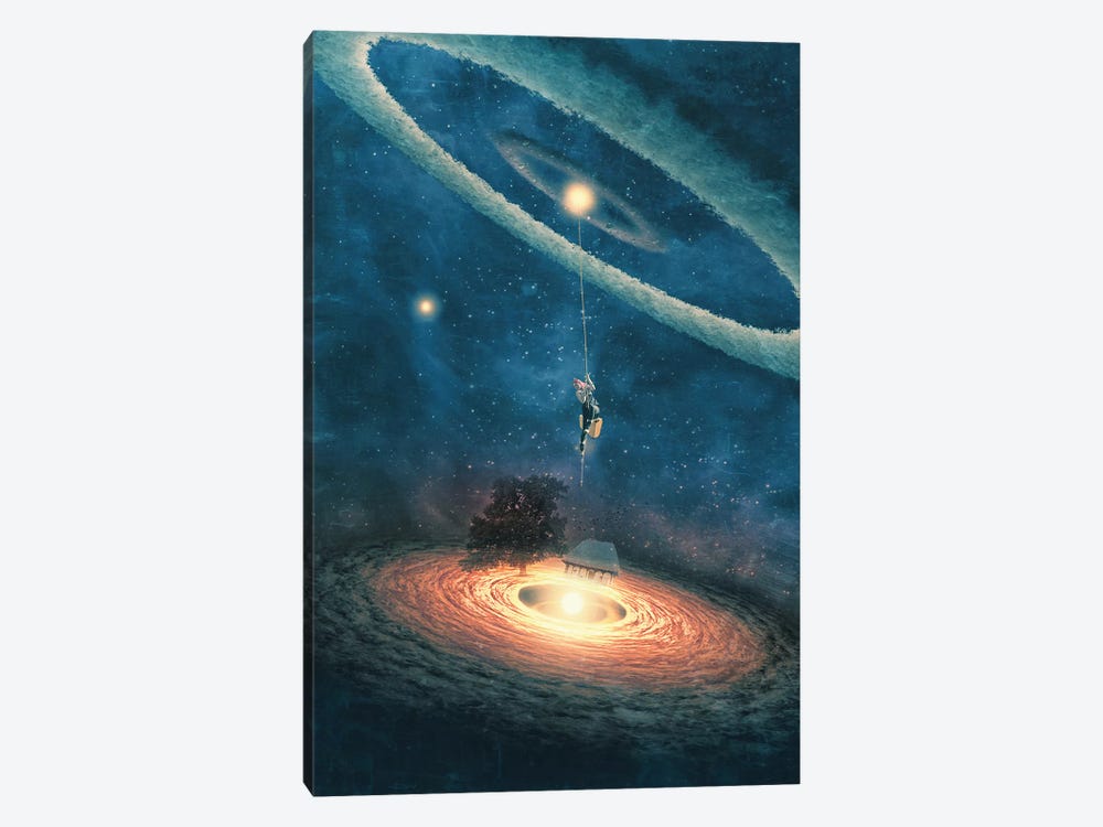 My Dream House Is In Another Galaxy by Paula Belle Flores 1-piece Canvas Wall Art