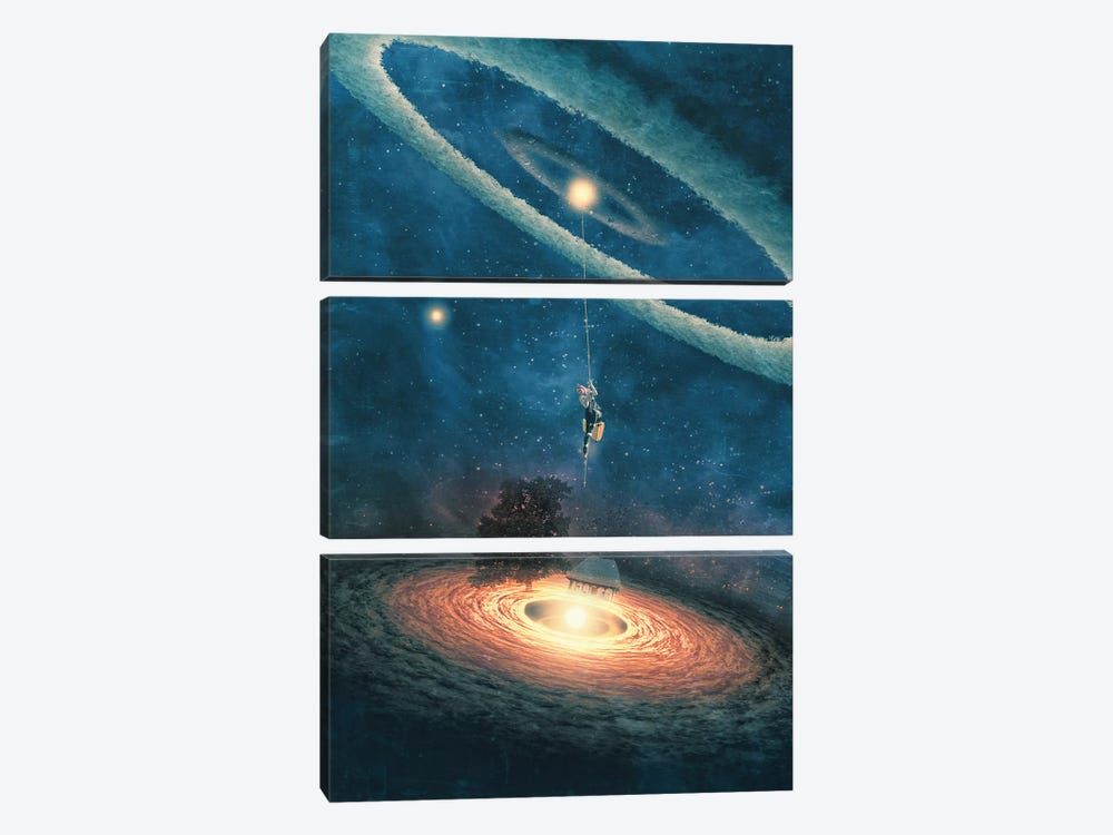 My Dream House Is In Another Galaxy by Paula Belle Flores 3-piece Canvas Artwork
