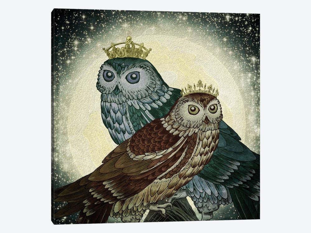 Owls by Paula Belle Flores 1-piece Canvas Artwork