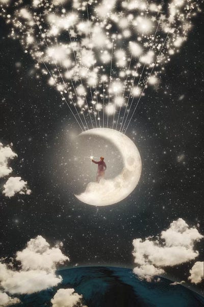 Head In The Clouds: The Big Journey Of The Man On The Moon by Paula Belle Flores