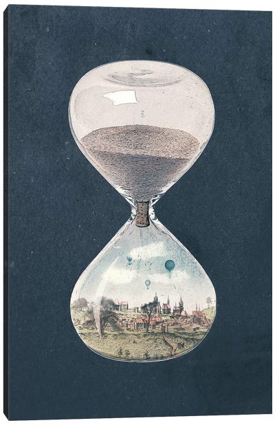 The City Where Time Had Stopped Long Ago Canvas Art Print - Paula Belle Flores