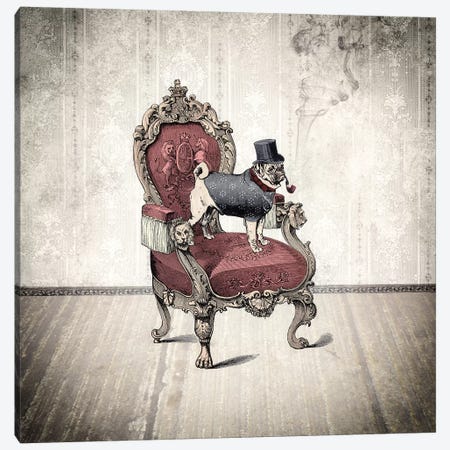The Imperial Pug Canvas Print #PBF55} by Paula Belle Flores Canvas Art