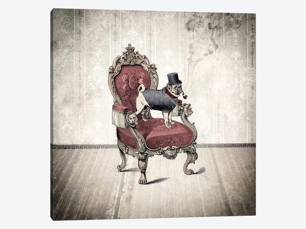 The Imperial Pug by Paula Belle Flores 1-piece Canvas Artwork