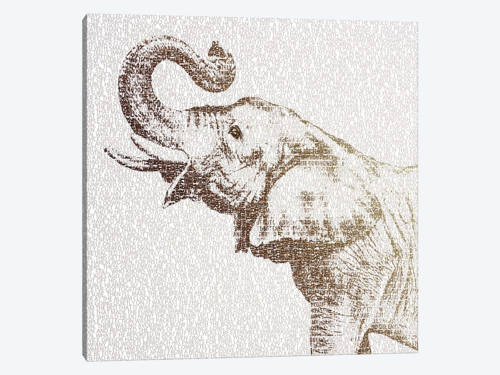 The Intellectual Elephant by Paula Belle Flores 1-piece Canvas Wall Art
