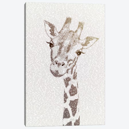 The Intellectual Giraffe Canvas Print #PBF58} by Paula Belle Flores Canvas Print