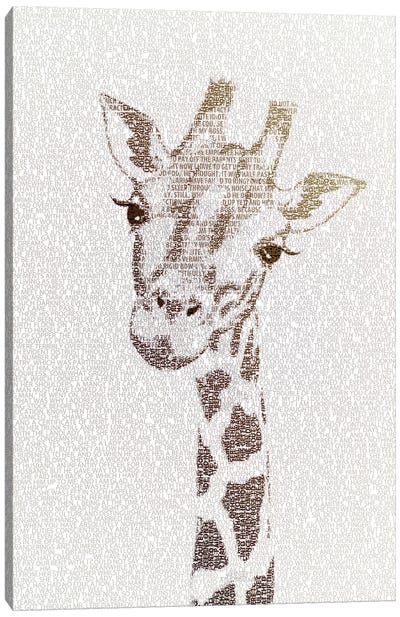 The Intellectual Giraffe Canvas Art Print - Giraffe Art