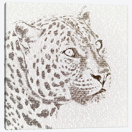 The Intellectual Leopard Canvas Print #PBF61} by Paula Belle Flores Canvas Art