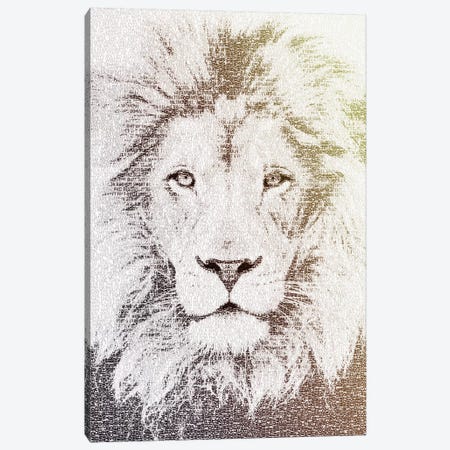 The Intellectual Lion Canvas Print #PBF62} by Paula Belle Flores Canvas Artwork