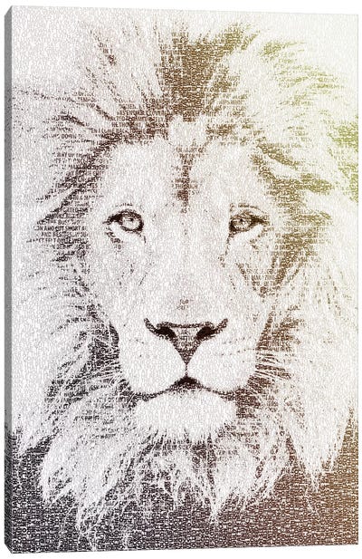 The Intellectual Lion Canvas Art Print - Lion Art