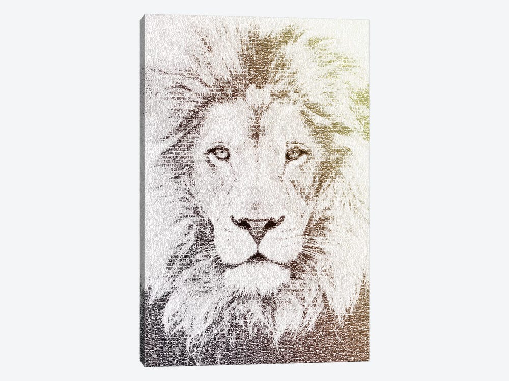 The Intellectual Lion by Paula Belle Flores 1-piece Canvas Artwork