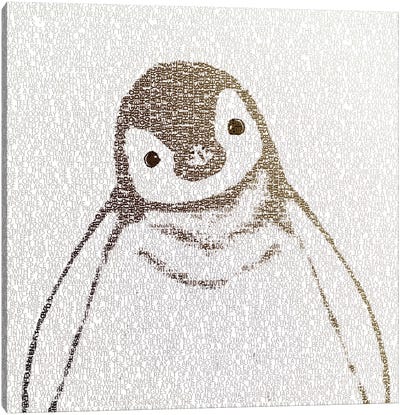 The Intellectual Penguin I Canvas Art Print - Penguin Art
