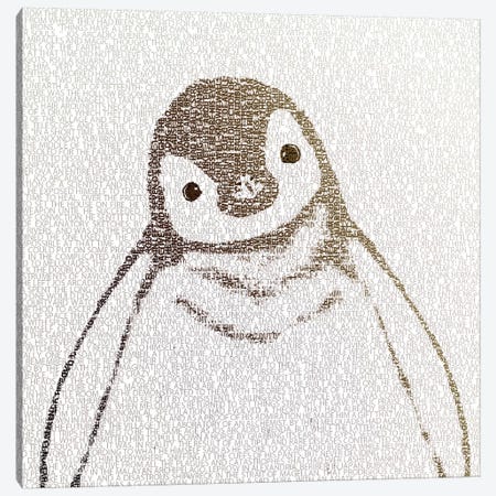 The Intellectual Penguin I Canvas Print #PBF65} by Paula Belle Flores Art Print