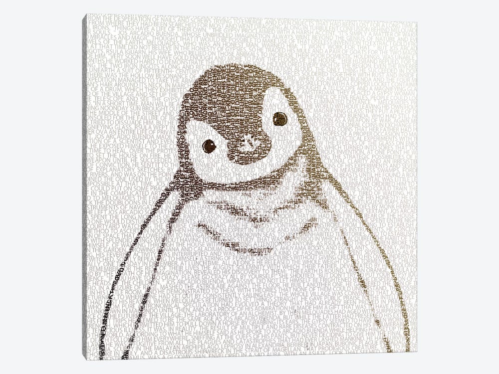 The Intellectual Penguin I by Paula Belle Flores 1-piece Canvas Print