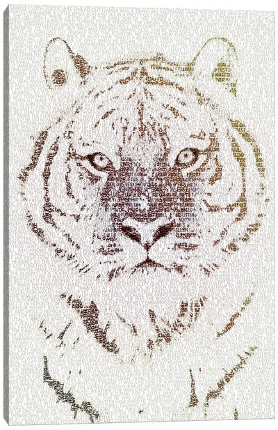 The Intellectual Tiger Canvas Art Print - Paula Belle Flores