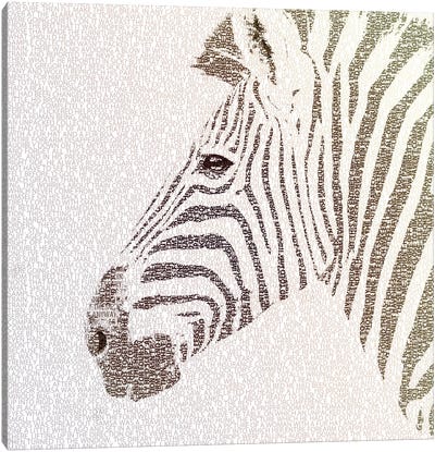 The Intellectual Zebra Canvas Art Print - Paula Belle Flores