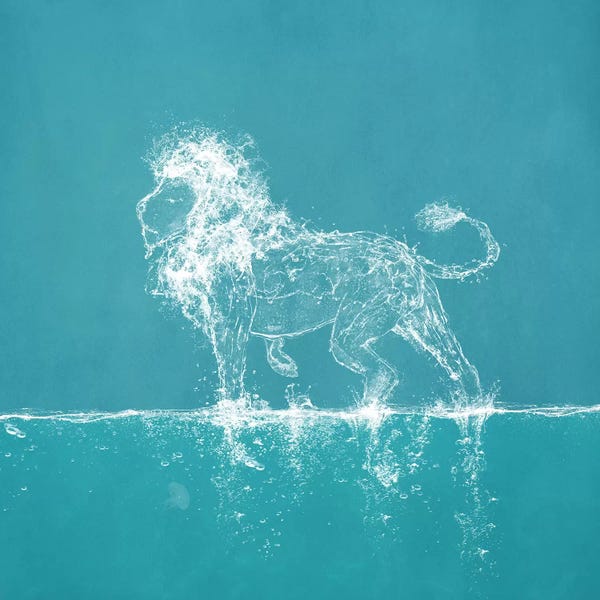 Lions: Water Lion by Paula Belle Flores