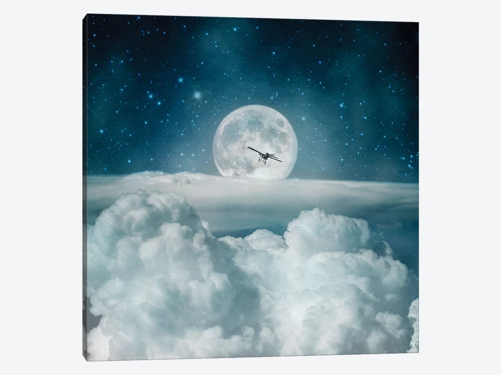 Fly Me To The Moon Toight by Paula Belle Flores 1-piece Canvas Art Print
