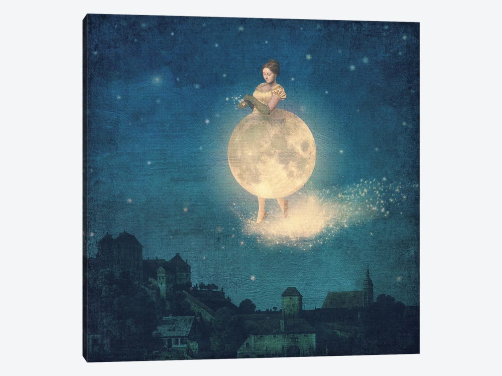 Here Comes The Night Lady by Paula Belle Flores 1-piece Canvas Artwork