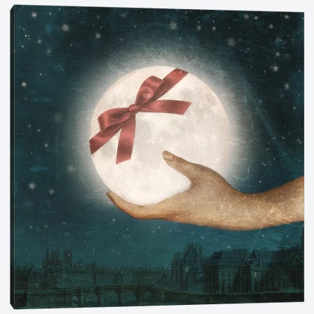 I Brought You The Moon Canvas Print #PBF92} by Paula Belle Flores Canvas Print