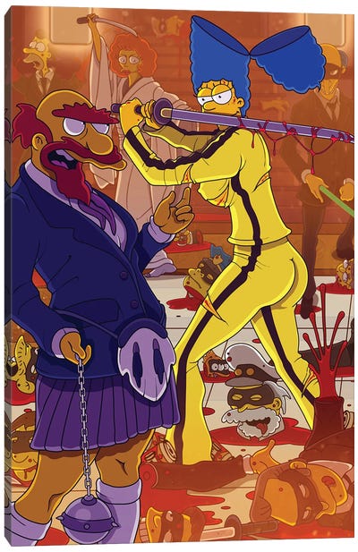 Kill Willie Canvas Art Print - Marge Simpson