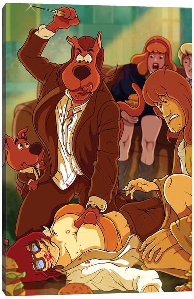 Pup Friction Canvas Art Print - Scooby-Doo