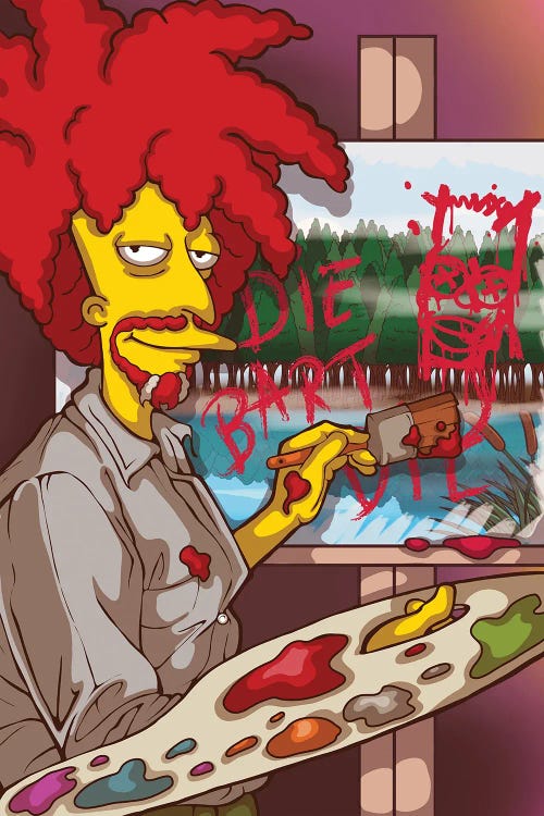 Sideshow Bob Ross by PBMahoneyArt wall art