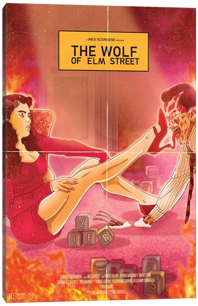 Wolf Of Elm Street Canvas Art Print - Nightmare on Elm Street (Film Series)