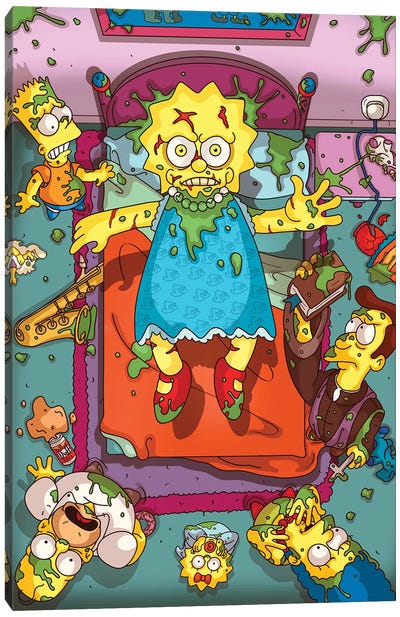 Excorsimpsons Canvas Art Print - Bart Simpson