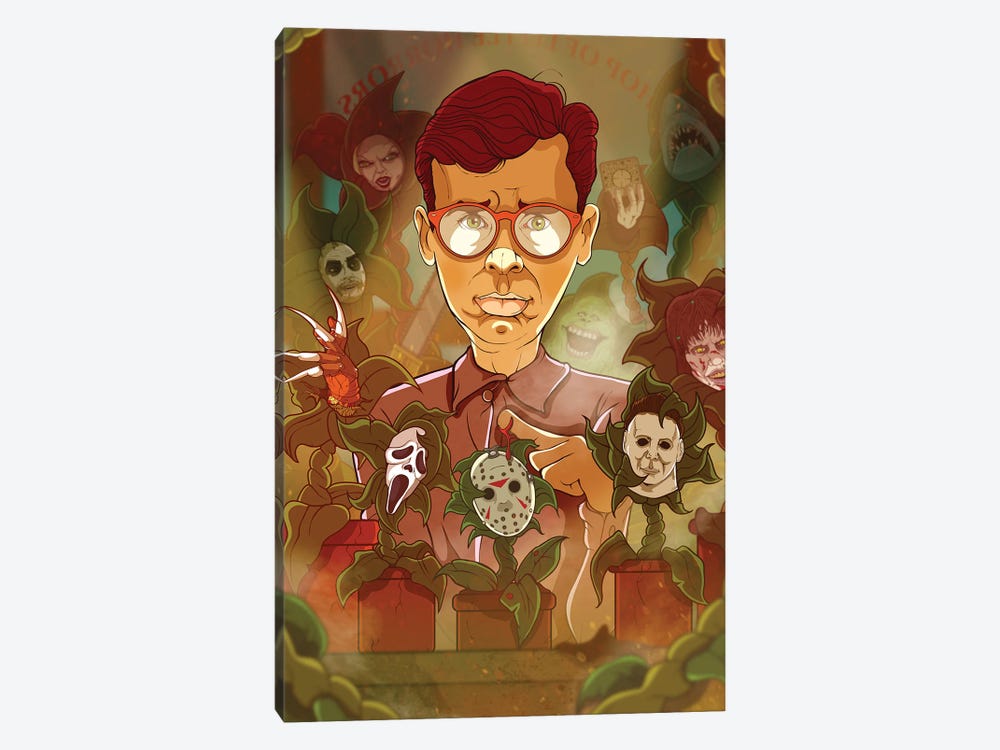 Shop Of Lil Horrors by PBMahoneyArt 1-piece Canvas Print