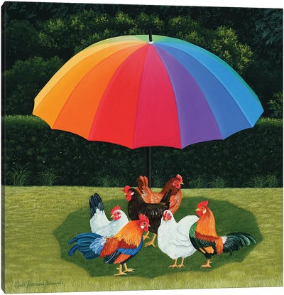 Rainbow Gathering Canvas Art Print - Paule Bernard Roussel