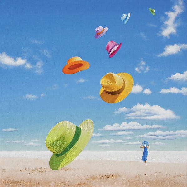 Playful Surrealism: Hat Thief by Paule Bernard Roussel